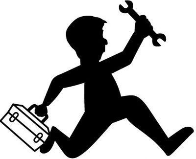 Nutterman's Mascot "Harry" with wrench and toolbox running to complete a best local appliance repair