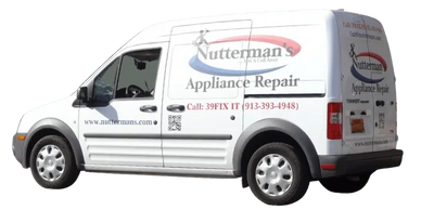 2012 Ford Transit Connect in Prairie Village,KS with Nutterman's Appliance Repair Service logo on it
