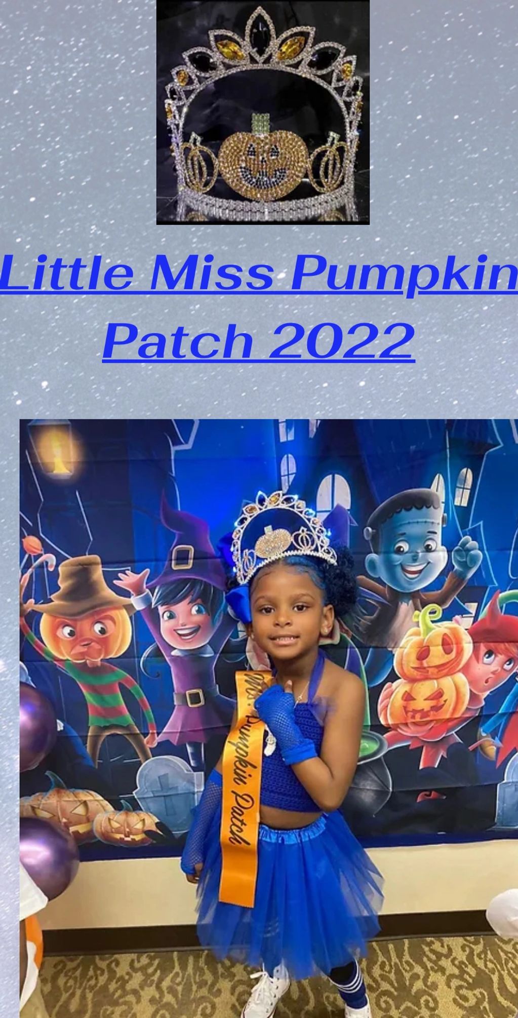  little miss pumpkin patch 2022
Brooklyn aka the blue M&M