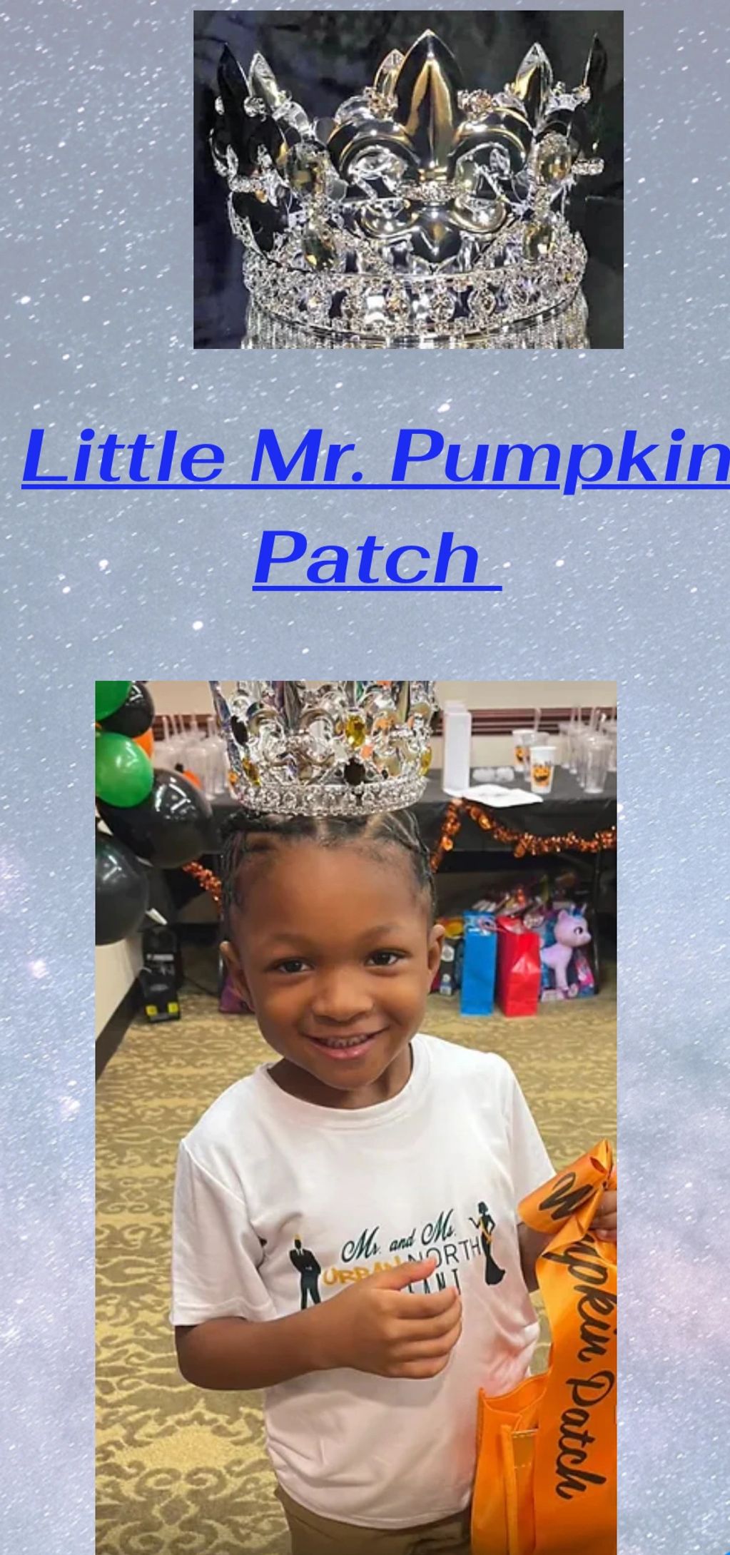 Little Mr pumpkin patch winner Jaz 