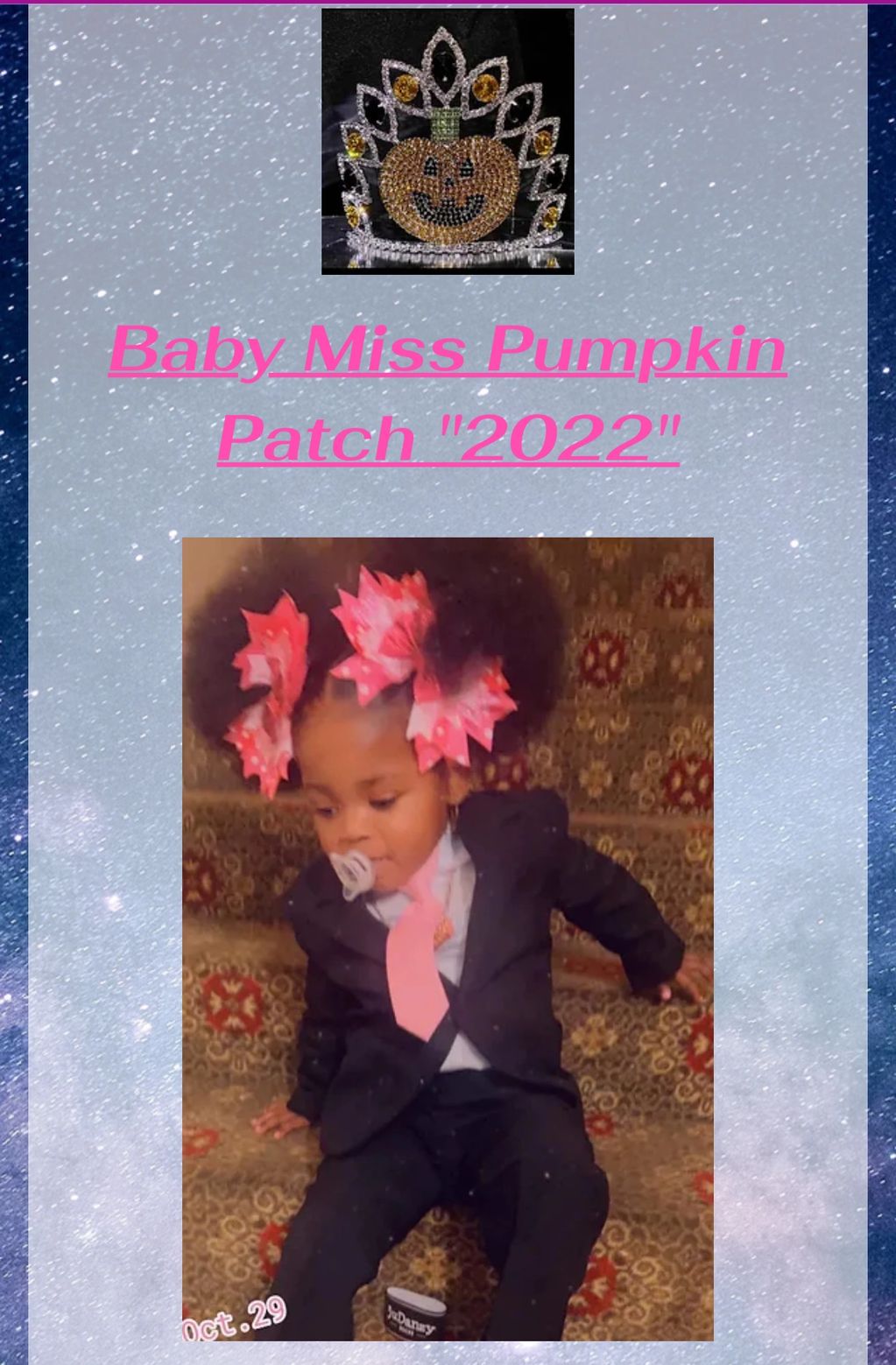 Baby Miss Pumpkin Patch 2022 Chloe aka boss baby