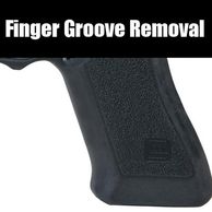 Finger Groove Removal on a Glock Pistol Frame.