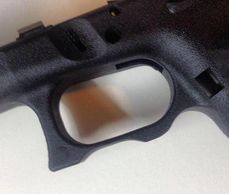 Trigger Undercut on a Glock Pistol Frame.