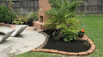 CEB fire place and garden border