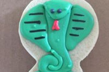 Decorated Cobra Cookies