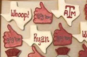 Decorated Texas A&M Cookies