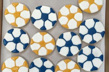 Decorated Soccer Cookies