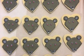 Decorated rat cookies