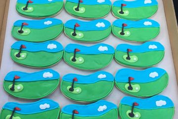 Decorated golf cookies