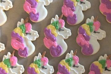 Decorated Unicorn Cookies