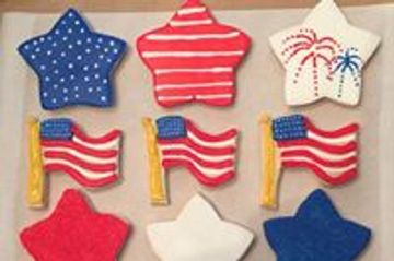 Decorated Patriotic Flag Cookies
