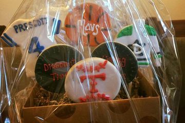 Decorated Dallas Sports Cookies