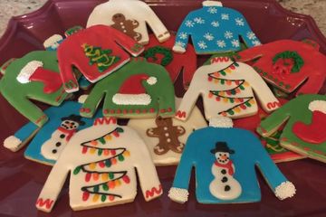 Decorated Ugly Sweater Cookies