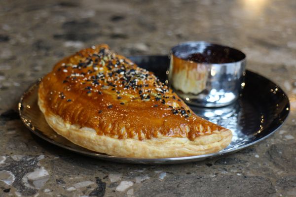 Spicy chicken pasty, baked until golden