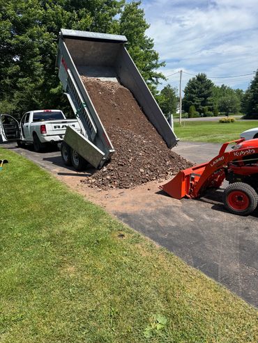 Deliver various gravel, top soil etc