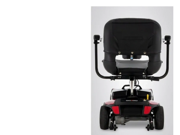 Snowbird visitor enjoying Phoenix on a rented Jazzy Zero Turn scooter