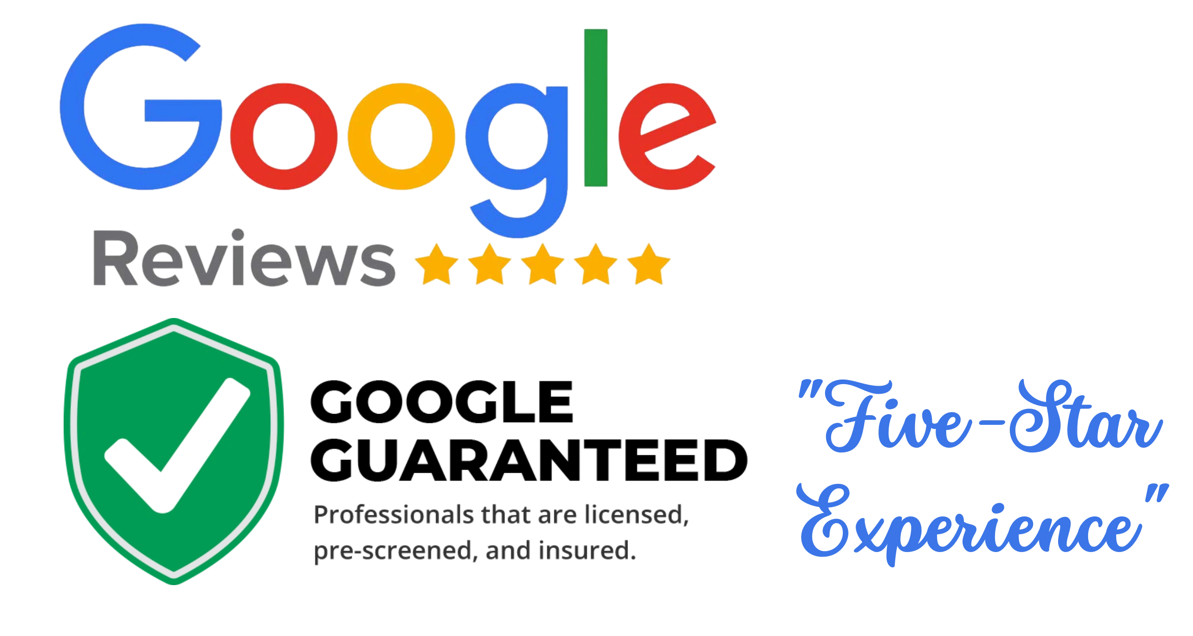 Five-Star google Reviews as a local roofing contractor