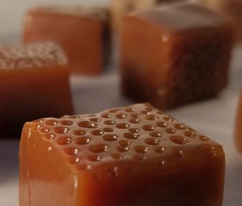 Dimples in caramels lets you know they are fresh.