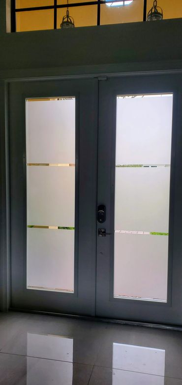 ETCHED GLASS DOORS