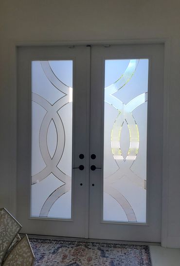 ETCHED GLASS DOORS