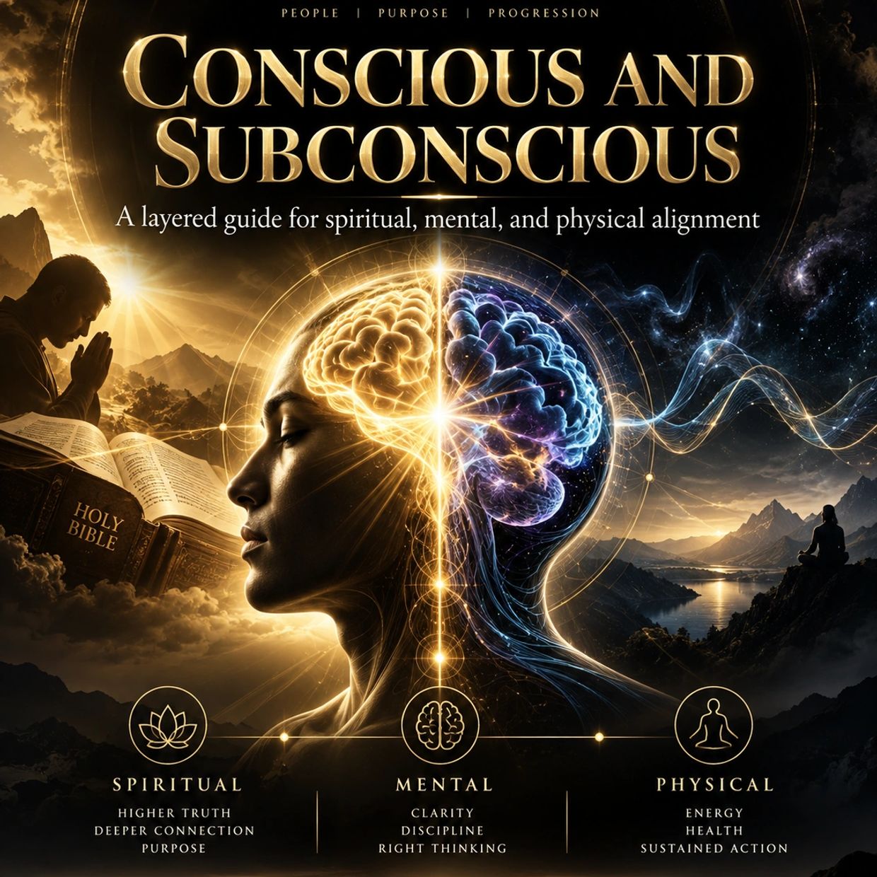 Conscious and subconscious mind alignment for spiritual, mental, and physical wellbeing.