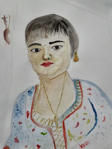 Portrait painting by Toofan Majumder
Watercolour on paper
Nepali Woman Momo Restaurant Kuala Lumpur 