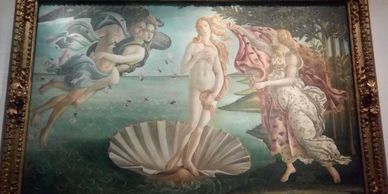 The Birth of Venus
Uffizi Gallery 
Florence
Italy
Sandro Botticelli 
