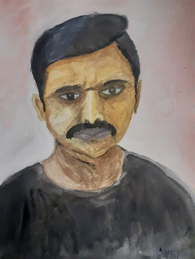 Portrait painting by Toofan Majumder