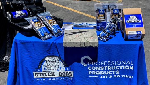 StitchDog™  Products on the blue StitchDog table
