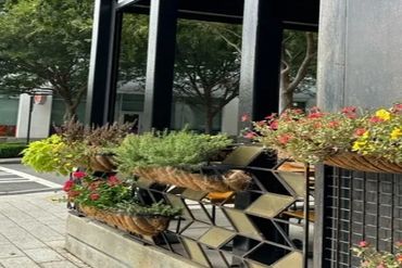 Seasonal flowers and fresh herbs line the street and add flair to one of Buckhead's hottest eateries 