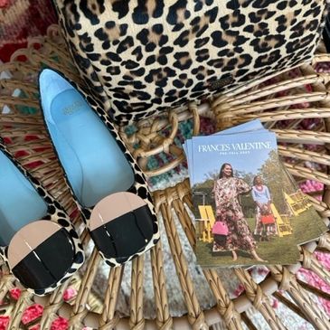 Pair of Leopard pumps at the Newly Opened Frances Valentine boutique in Buckhead Village Atlanta