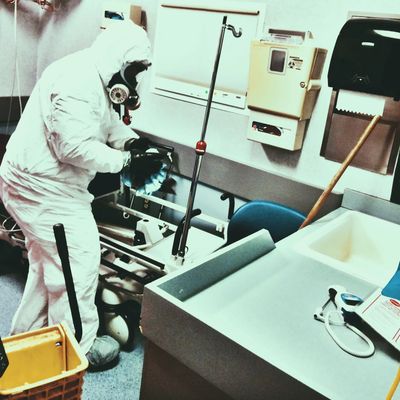 Blue Life Environmental decontaminating Ebola at Hospital ER Station.
VIVA Environmental, consulting.