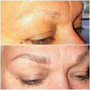 a happy nano microblading client from franklin tn
