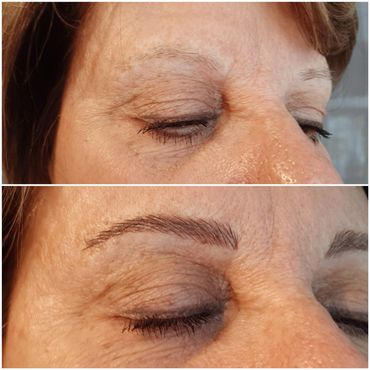 happy client went from no brows to wow