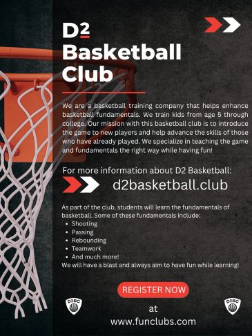 D2 Basketball Club: Training kids 5 to college in basketball fundamentals.