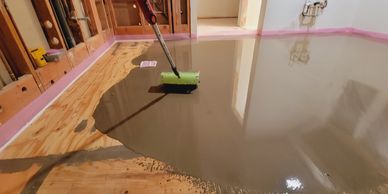 Leveling underlayment installation