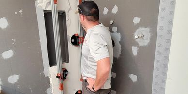 Porcelain slabs installation