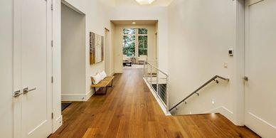 Hallway hardwood flooring