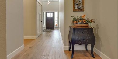 Hallway hardwood flooring