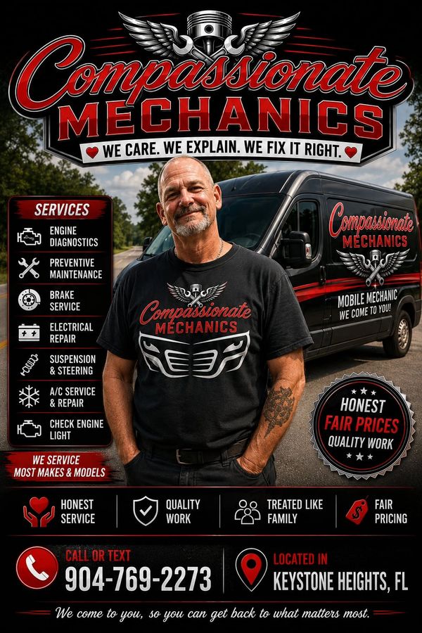 Compassionate Mechanics offers mobile auto repair with honest service and fair prices.