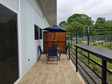 Exterior view of Life’s a Beach Uvita villa surrounded by tropical greenery in Costa Rica
