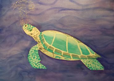 22 X 30 Watercolor Turquoise Turtle

SOLD