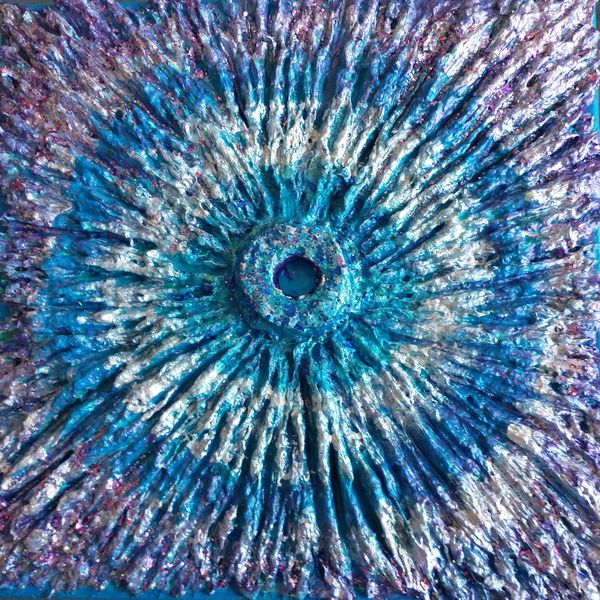 Abstract textured painting on canvas