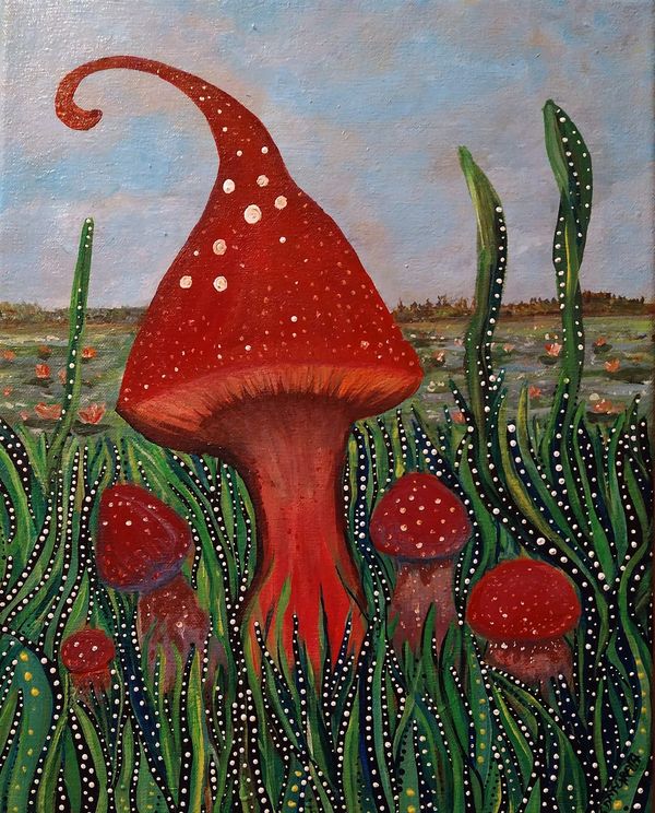 Fungi acrylic painting