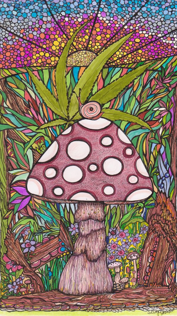 Shroom Card Print.
Printed on matte photo paper.