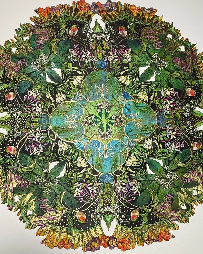 This batik just finished in time for the open studio tour! Info at lbopenstudiotour.com