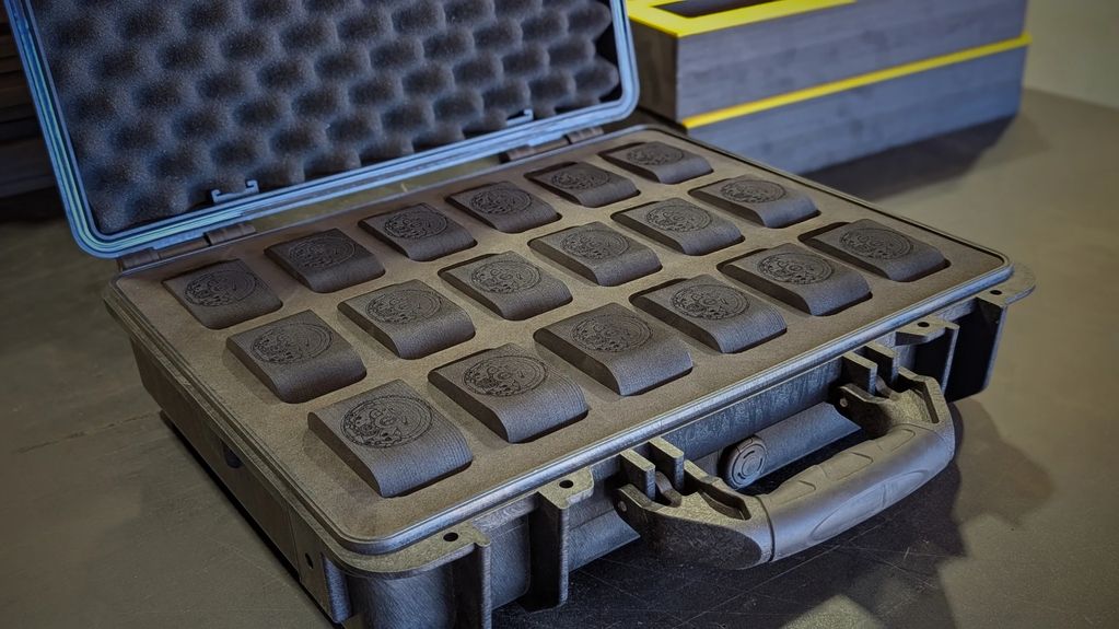 Custom foam insert for tools and equipment, AUDIO VIDEO LIGHT, NANUK