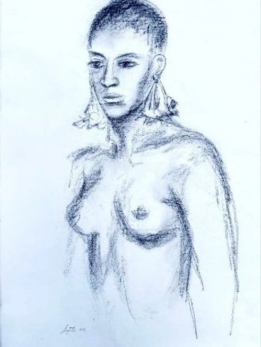 Sujata Kaul Dere’s sketch of an african woman