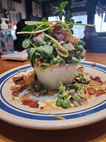 “Award-winning brunch dish at Tibbitts@FernHill, Indigenous-owned Tacoma restaurant.”