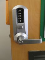 A mechanical push button levers for commercial use.